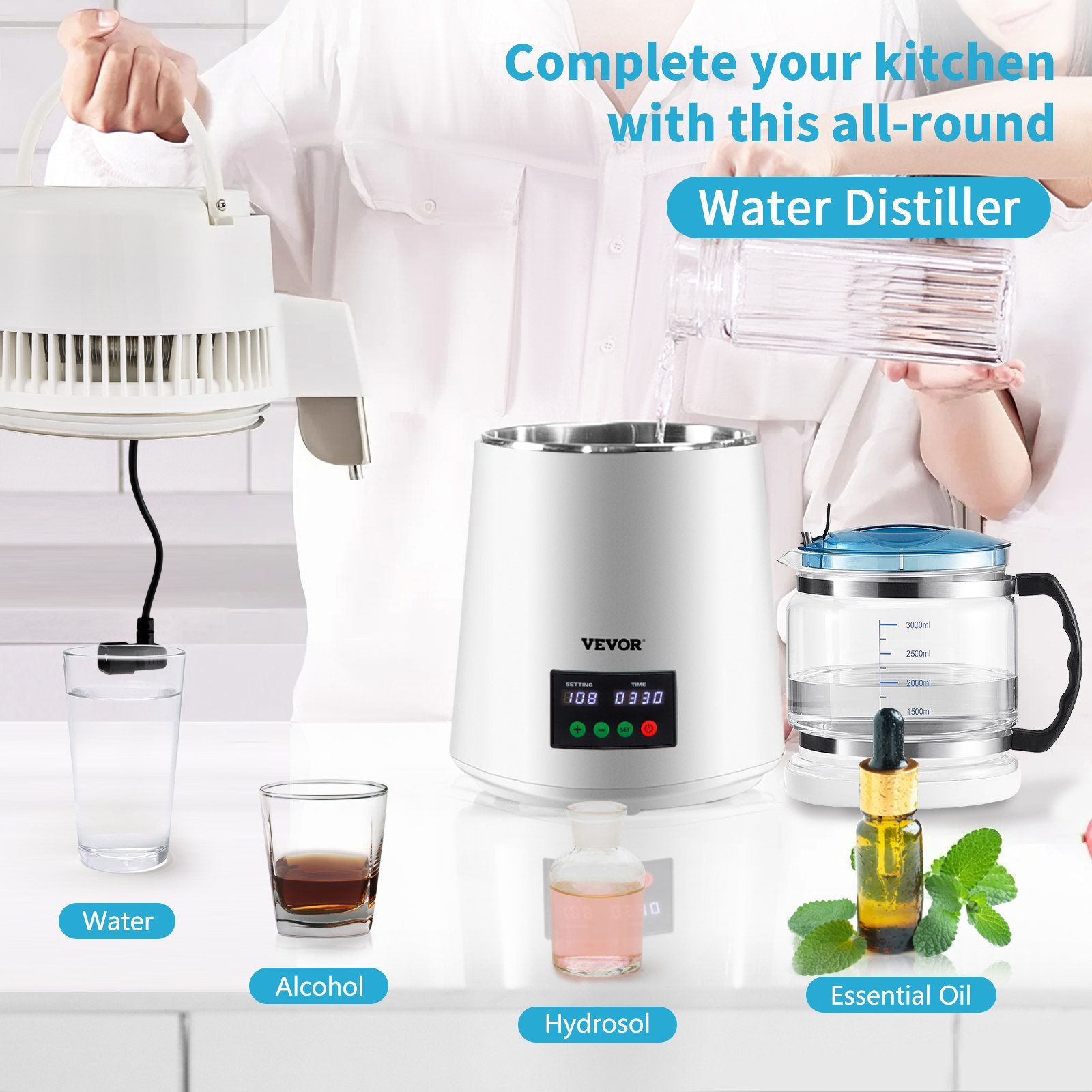 VEVOR vandens distiliatoriaus produkto nuotrauka